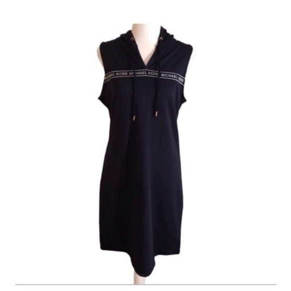 MICHAEL KORS Navy Hooded Dress - Picture 2 of 8